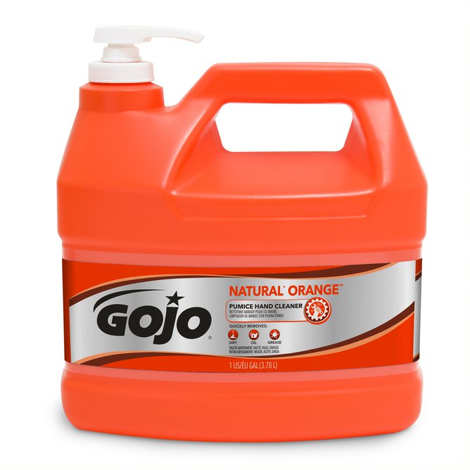 GO-JO #0955 ORANGE W/PUMICE  PUMP BOTTLE 2/1GAL