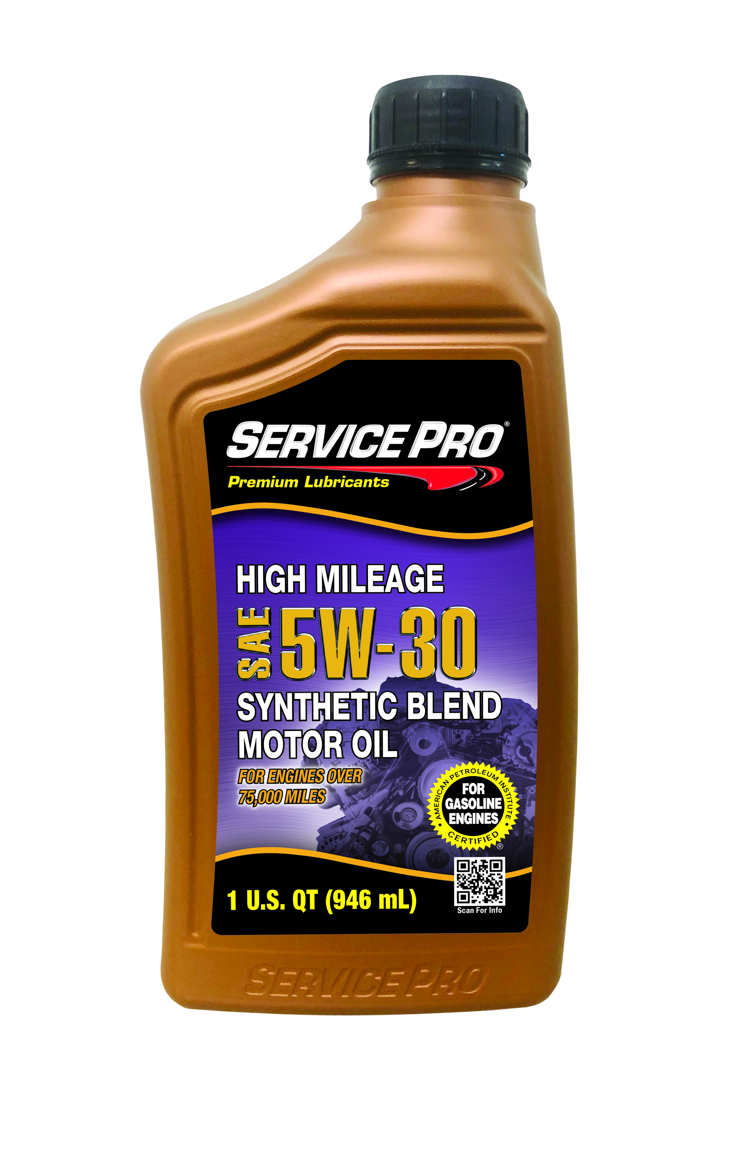 OIL-SERVICE PRO 5W30 SN GF-5 HI MILEAGE SYN BLEND 6X1QT 