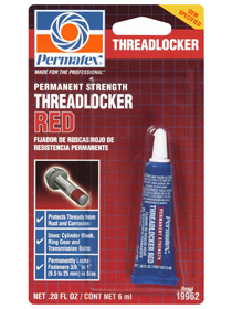 PERMATEX-#19962 THREADLOCKER
RED PERMANENT (6ML)